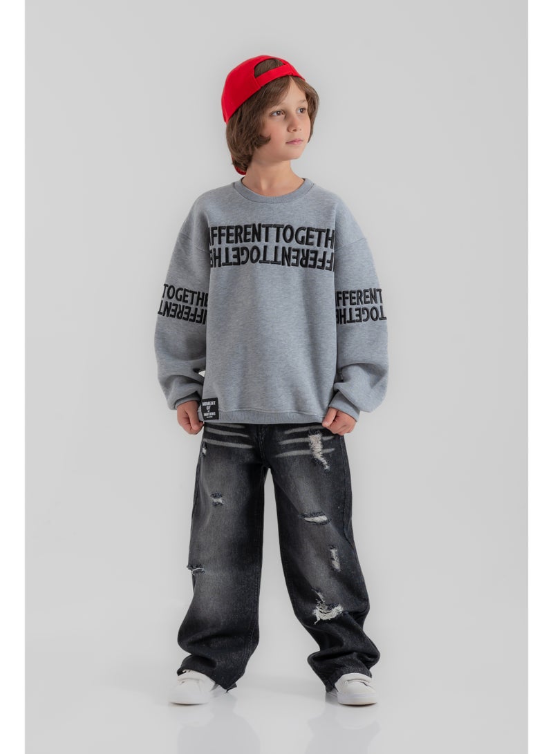 سي إن جينز وير كيدز جينز أولادي واسع بقصة ممزقة - Image 3